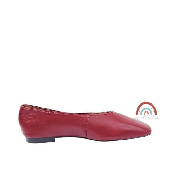 New! Madewell The Mylie Ballet Flat in Wild Cranberry Leather - Picture 7 of 16